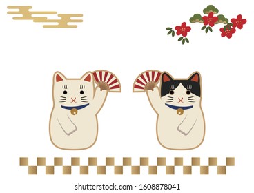 Vector art of Beckoning cat.
Beckoning ca is Japanese lucky cat shaped ornament. It brings great Fortunes.