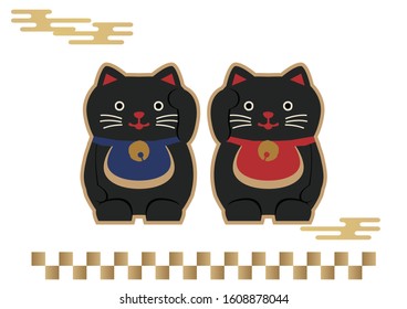 Vector art of Beckoning cat.
Beckoning ca is Japanese lucky cat shaped ornament. It brings great Fortunes.