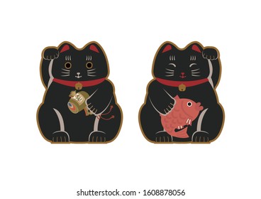 Vector art of Beckoning cat.
Beckoning ca is Japanese lucky cat shaped ornament. It brings great Fortunes.