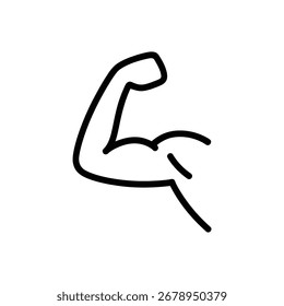 Vector art of biceps for user interface and fitness design line icon vector illustration