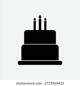 Un diseño de pastel de cumpleaños de Arte vectorial