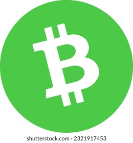 arte vectorial de bitcoin en color verde