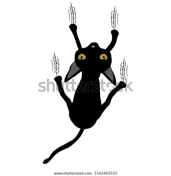 Vector Art Black Cat Falling Down Stock Vector (royalty Free 