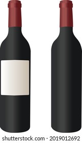 Vector art blank wine bottles
