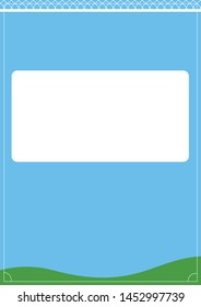 
vector art with blue sky, field and space for text
