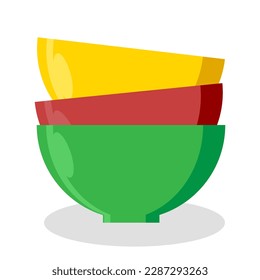 Vector art of bowl, bowl icon design and graphic design