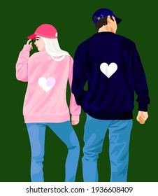 vector art boy and girl