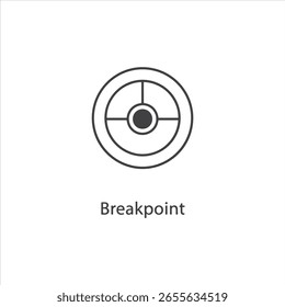 Vector art of breakpoint icon isolated on white background