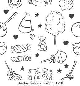 Vector art candy hand draw doodles