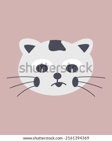 Vector art cat face design. uses t-shirt mugs and others.