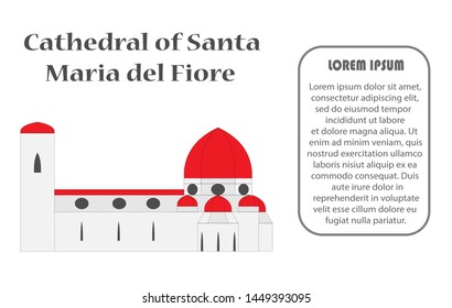 vector art of cathedral of santa maria del fiore of italy