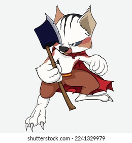 El arte vectorial es Cats Warriors para gráficos