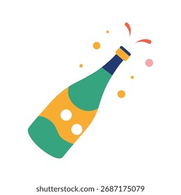 vector art of a champagne