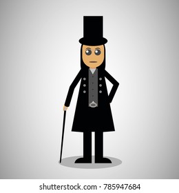 Vector art with character - Goth.