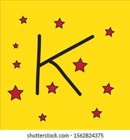 vector art 
character K background
