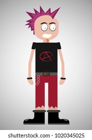 Vector art with character - Punk.