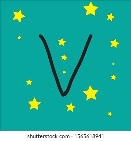 vector art 
character V background