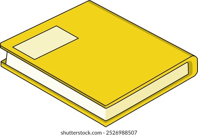 Vector art of cheerful and attractive yellow books for children and school educational and editing needs