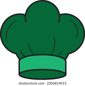 Vector art of chef and cook hats with a white background