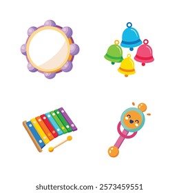 Vector Art of Children's Musical Instruments