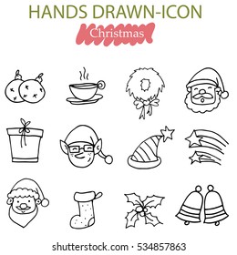 Vector art of Christmas icon collection stock