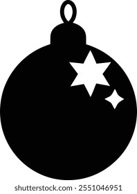 vector art Christmas ornament silhouette