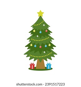Vector Art Christmas Tree Illustration
