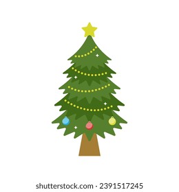 Vector Art Christmas Tree Illustration