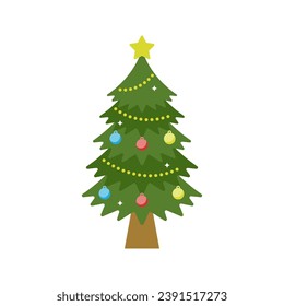 Vector Art Christmas Tree Illustration