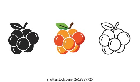 Vector Art Cloudberry Icon Variations