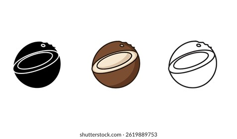 Vector Art Coconut Icon Variations