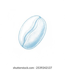 Vector art coffee bean , coffee bean sketch drawn vector, coffee bean doodle Image on white background.