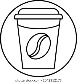 Un ícono de café de Arte vectorial
