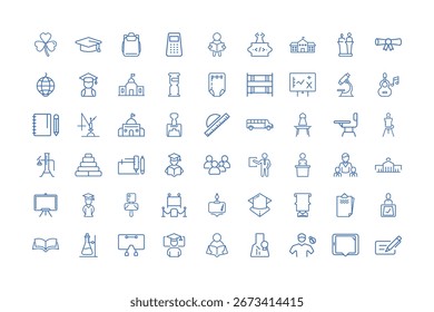 Vector art of collection of education and learning icons