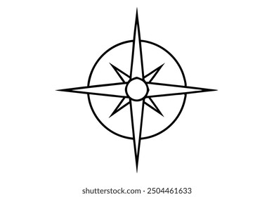 Vector art of Compass in white background