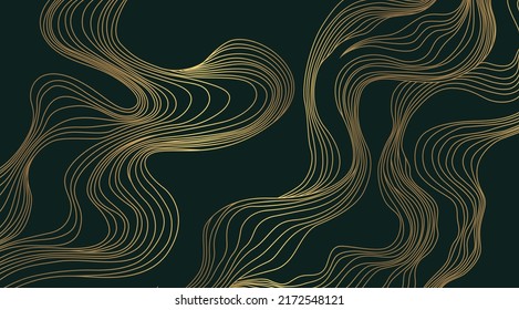 Vector art. Cover layout template. Wavy curved line backgrounds