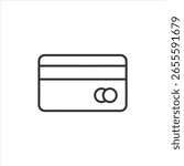 Vector art of credit card icon with mastercard logo and magnetic stripe