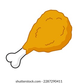 Vector art of crispy chicken, crispy chicken icon design and graphic design