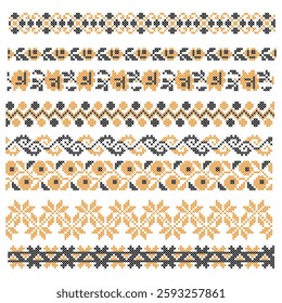 vector art cross stitch decor