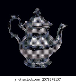 vector art cross stitch kettle