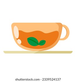 Vector art of a cup of tea