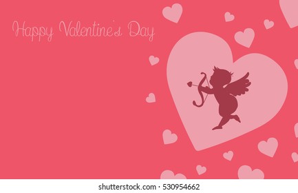 Vector art of cupid background for valentine