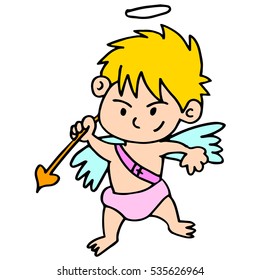 Vector art of cupid character