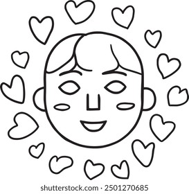 Vector Art Cute emoji face design