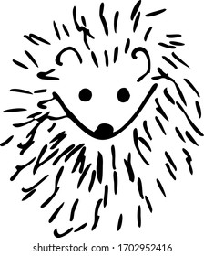 Vector art of cute hedgehog