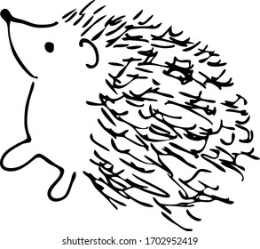 Vector art of cute hedgehog