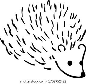 Arte vectorial de la adorable erizo