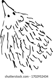 Vector art of cute hedgehog