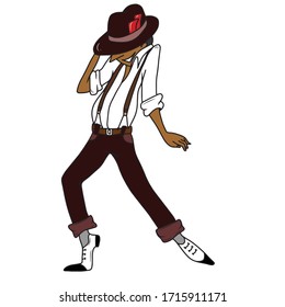 Vector art of dance. An isolated element of the illustration. Jazz-funk, hip-hop, house dance . Dancer.