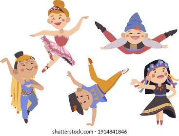 Vector art of dancers, native, ukraine dancer, hip hop, balet, music, dancing